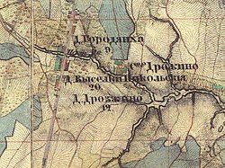 Bosättningar Nikolsky på kartan från 1852