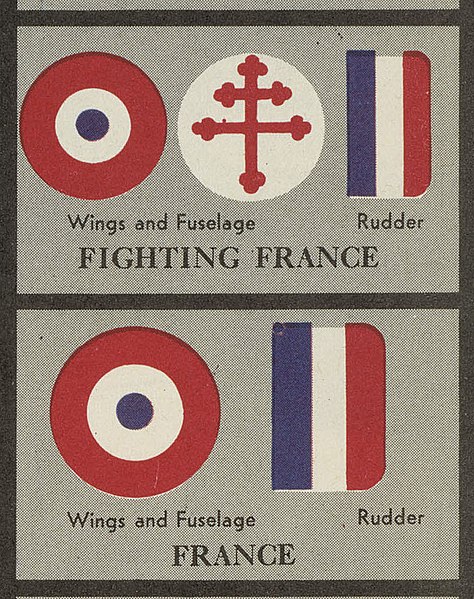 File:“FIGHTING FRANCE” and “FRANCE” - WW2 Aircraft Insignia Newsmap Vol 2 No 22 1943-09-20 US Government National Archives NARA Unrestricted Public domain 26-nm-2-22-overseas 002 (cropped).jpg