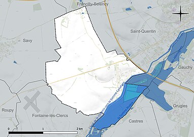 Carte hydrographique de la commune.