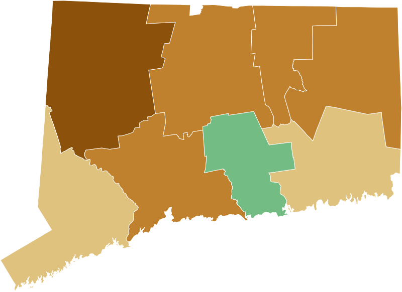 File:1809 Connecticut gubernatorial election results map by county.svg