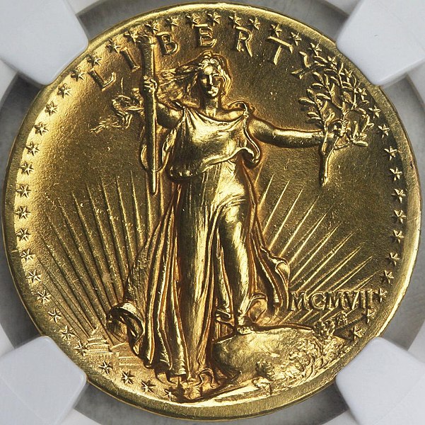 File:1907 High Relief Saint-Gaudens double eagle obverse.jpg