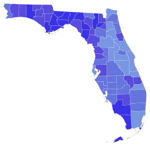 1932 Florida gubernatorial election results map by county.svg