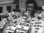 Nixon supporters in Chicago during the 1960 Republican National Convention