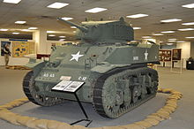 The M5 Stuart tank was used by "Iron Soldiers" during World War II. 1st Armored Division Tank, World War II.jpg