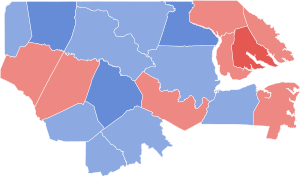 2022 United States House of Representatives election in North Carolina's first district results by county.svg