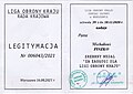 * Nomination Medal For Merits for the National Defense League 2 --Jacek Halicki 06:53, 7 June 2023 (UTC) * Decline I wonder, if a) the photograph itself clears the ToO, to warrant a CC license and b) if the depicted work is in the public domain or otherwise copyrights exempt --MB-one 16:07, 14 June 2023 (UTC) I would assume that the reproduction falls under PD-Scan and the depicted work is PD-text in my mind --PantheraLeo1359531 12:41, 18 June 2023 (UTC)  Oppose  Not done --MB-one 10:26, 23 June 2023 (UTC)