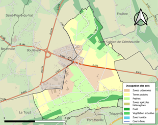 Kleurenkaart met landgebruik.