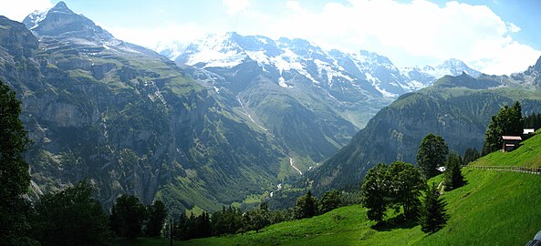 landscape and Alps, mountain Goldenhorn