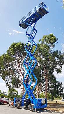 Genie 53ft Rough Terrain Scissor Lift for hire at Duralift Access Hire