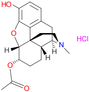 Estrutura de 6-Acetyldihydromorphine hydrochloride, Cas 63715-94-6.