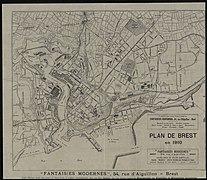 1910 - Carte de Brest.