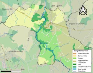 Kleurenkaart met landgebruik.