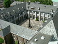 Veduta aerea del chiostro della Cattedrale di Aquisgrana, Germania