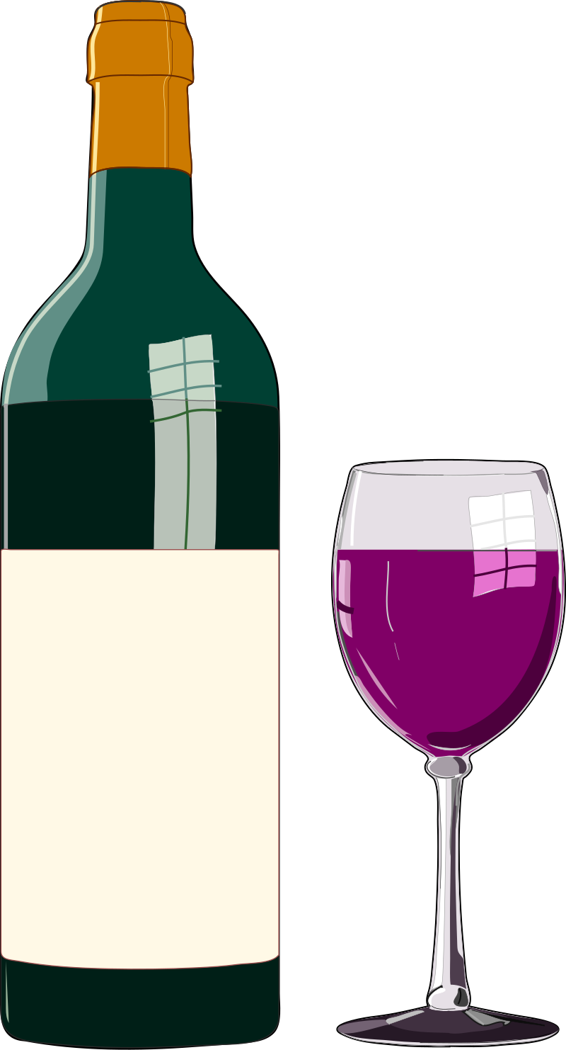 red wine bottle clip art