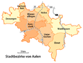 Stadsdistricten en Ortschaften van Aalen