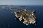 Aerial view of the island of Sa Conillera, near St. Antoni de Portmany.jpg