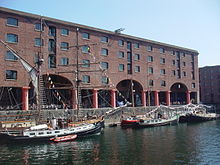 The Albert Dock contains the UK's largest collection of Grade I listed buildings as well as being the most visited multi-use attraction outside London. Albert Dock, Liverpool - DSC00940.JPG