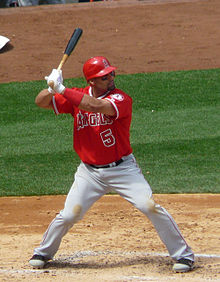 Albert Pujols hit three home runs for the Cardinals in Game 3. Albert Pujols on April 14, 2012.jpg