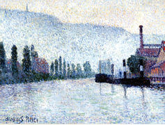 Rouen, La Seine et les Collines à Canteleu, 1887