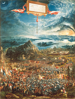 Albrecht Altdorfer, La bataille d'Alexandre à Issus.jpg