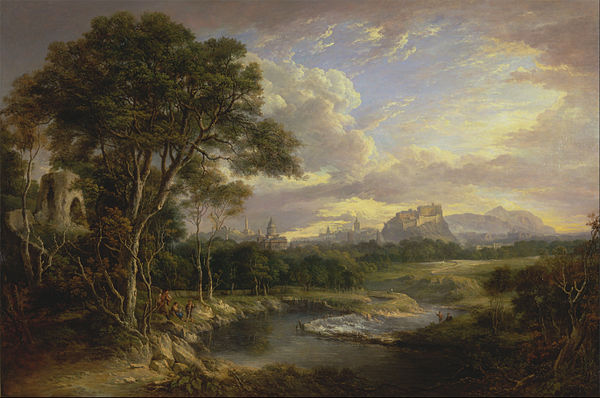 View of the City of Edinburgh by Alexander Nasmyth. Mary spent the winters in Edinburgh and attended Nasmyth's academy.