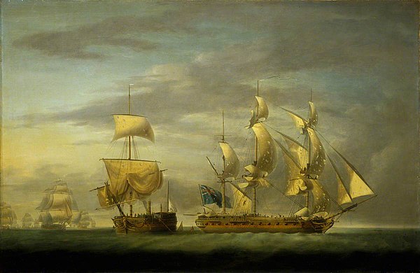 Action between Amazone and HMS Santa Margarita – cutting the prize adrift, 30 July 1782