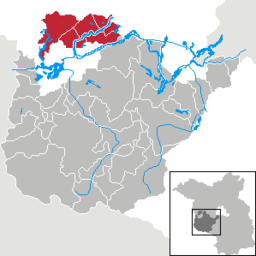 Amt Beetzsees läge i Landkreis Potsdam-Mittelmark, Brandenburg