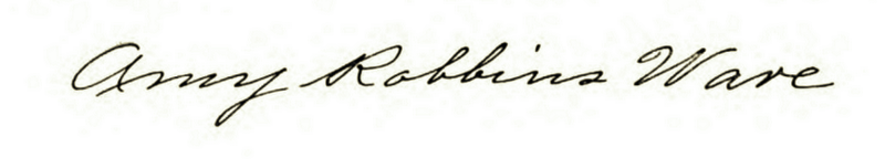 File:Amy Robbins Ware signature (American Biography - A New Cyclopedia, 1921).png