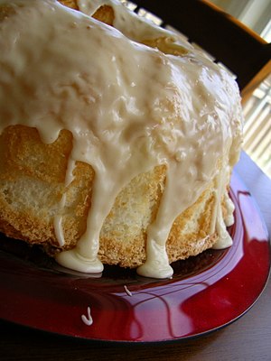 An angel food cake