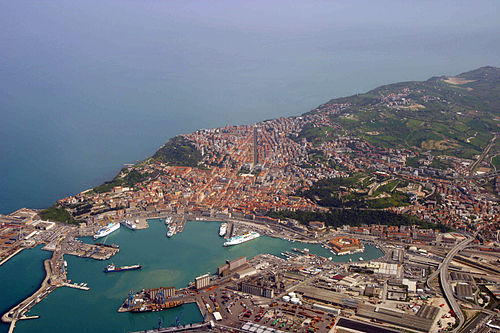 Aerial view of Ancona