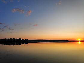Рассвет на Осиповичском водохранилище