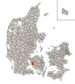 Placeringen af kommunen i Fyns Amt.