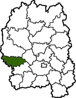 Raion location in Zhytomyr Oblast