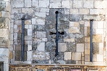 Exterior view of arrowslits in the Bargate gatehouse in Southampton Bargate, June 2014 (8).jpg