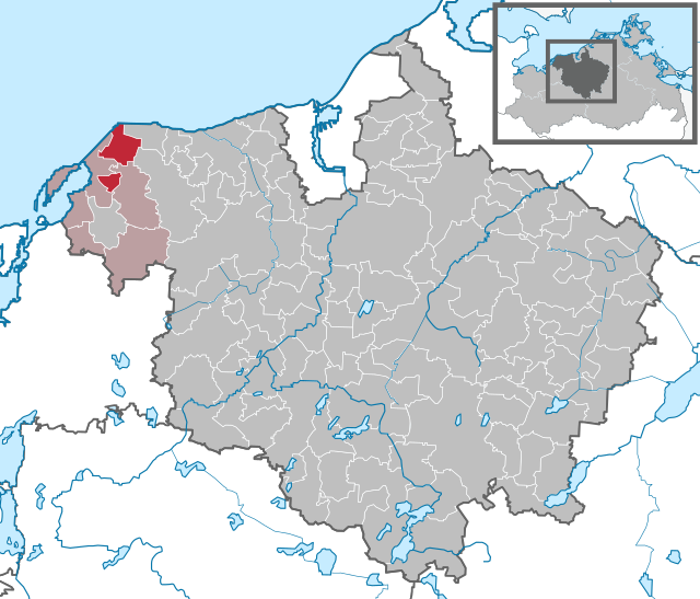 Läget för kommunen Bastorf i Landkreis Rostock