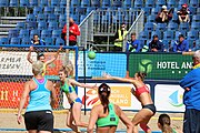 Deutsch: Beachhandball Europameisterschaften 2019 (Beach handball Euro); Tag 2: 3. Juli 2019 – Frauen, Vorrunde Gruppe D, Ukraine-Deutschland 2:0 (23:22, 32:24) English: Beach handball Euro; Day 2: 3 July 2019 – Women Preliminary Round Group D – Ukraine-Germany 2:0 (23:22, 32:24)