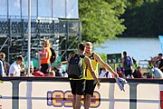 Deutsch: Beachhandball Europameisterschaften 2019 (Beach handball Euro); Tag 4: 5. Juli 2019 – Männer, Viertelfinale, Ungarn-Deutschland 2:1 (23:16, 11:23, 9:6) English: Beach handball Euro; Day 4: 5 July 2019 – Quarter Final Men – Hungary-Germany 2:1 (23:16, 11:23, 9:6)