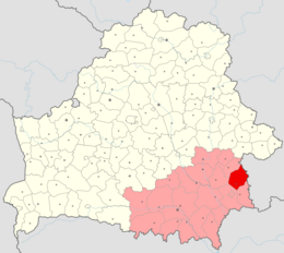 District de Vetka - Localisation