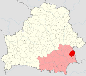 Ветковский район, Ветковщина на карте