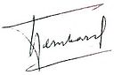 Princ Bernhard – podpis