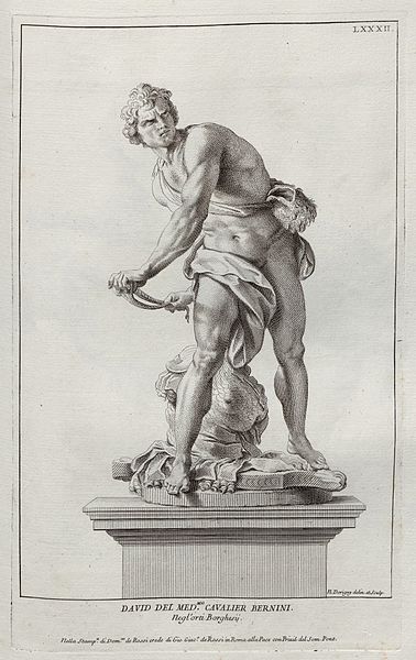 File:Bernini's David in an engraving by Nicolas Dorigny 1704.jpg