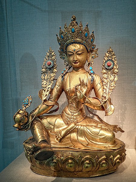 450px-Bodhisattva_Tara_Gilt_Copper_Alloy_Turquoise_Coral_Enamel_Central_Tibet_second_half_of_the_17th_century_CE_Sackler_Gallery_Smithsonian.jpg (450×600)