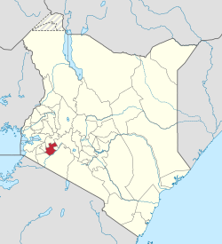 Bomet County okulunun Kenya şehrindeki konumu