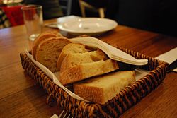 Breads at a restaurant Bread in the Hellenic Republic.jpg