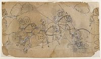 3. الأسد هانت ، فنان غير معروف ، الهند ،1680.