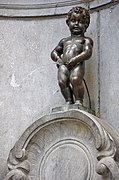 Manneken-Pis, la plus célèbre statue de Bruxelles.