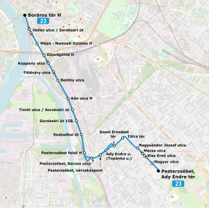 300px budapesti 23 as busz %c3%batvonala.svg