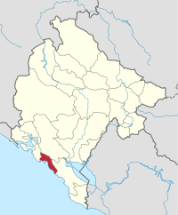 Lage der Gemeinde in Montenegro