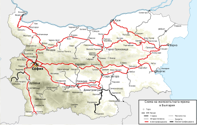 подробна карта на търговище Железопътна мрежа на България – Уикипедия подробна карта на търговище