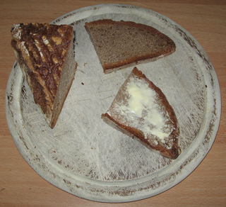 <span class="mw-page-title-main">Butterbrot</span> Buttered bread, a German staple food